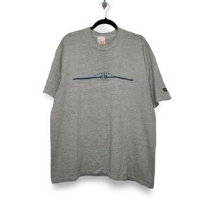 Vintage Wilson Center Logo 90s Gray Tshirt XL Sports Heavyweight